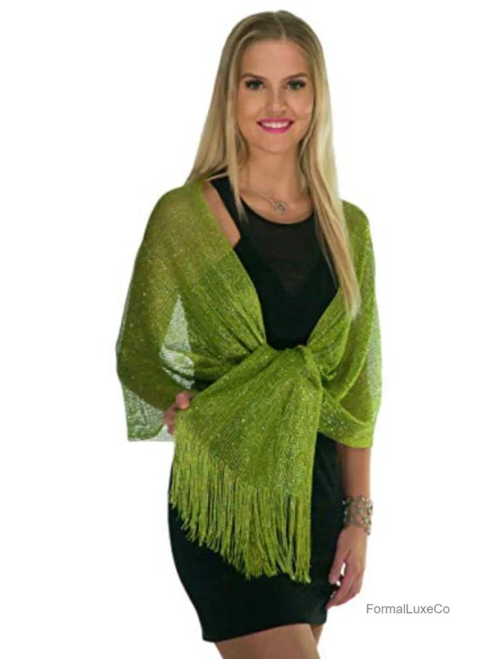 Metallic Glitter Shawl Wrap for Evening Dresses Party Wedding Accessory